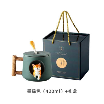 INS Shiba Inu Akita DOG 420ML COFFEE TEA MUGS CUP NORTH EUROPE STYLE FASHION DESIGN