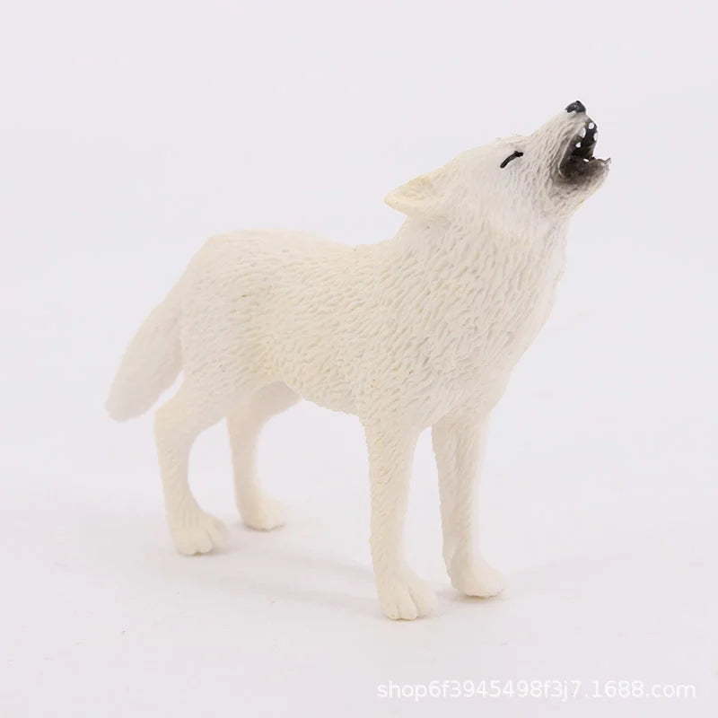 Simulation Solid Wild Forest Animal Model Green Wolf Big Bad Wolf White Wolf Figure Toy Educational Cognitive Toy Children Gifts