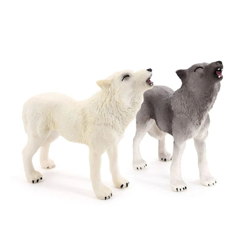 Simulation Solid Wild Forest Animal Model Green Wolf Big Bad Wolf White Wolf Figure Toy Educational Cognitive Toy Children Gifts