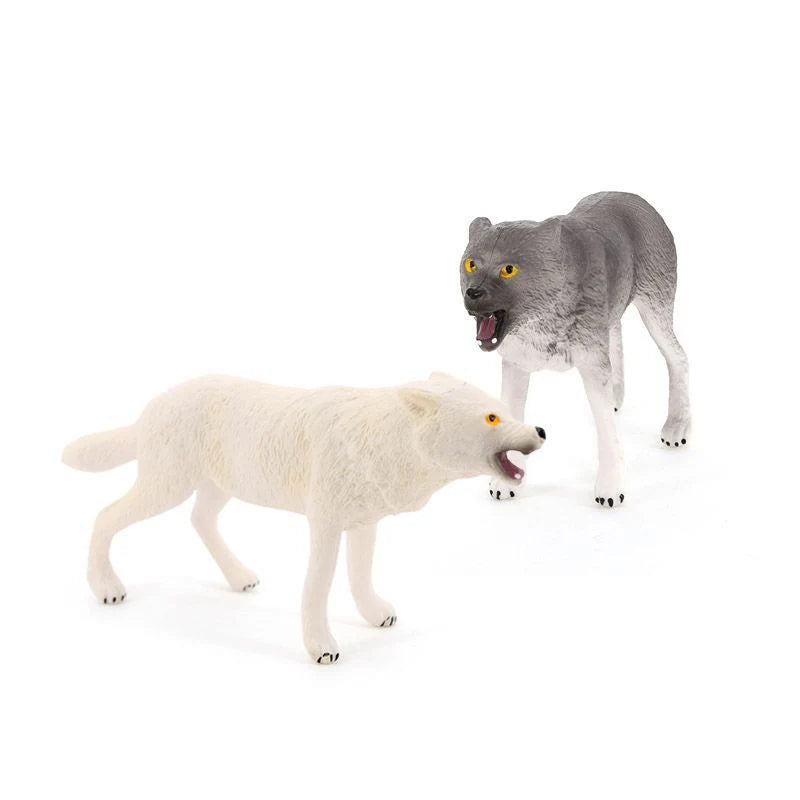 Simulation Solid Wild Forest Animal Model Green Wolf Big Bad Wolf White Wolf Figure Toy Educational Cognitive Toy Children Gifts