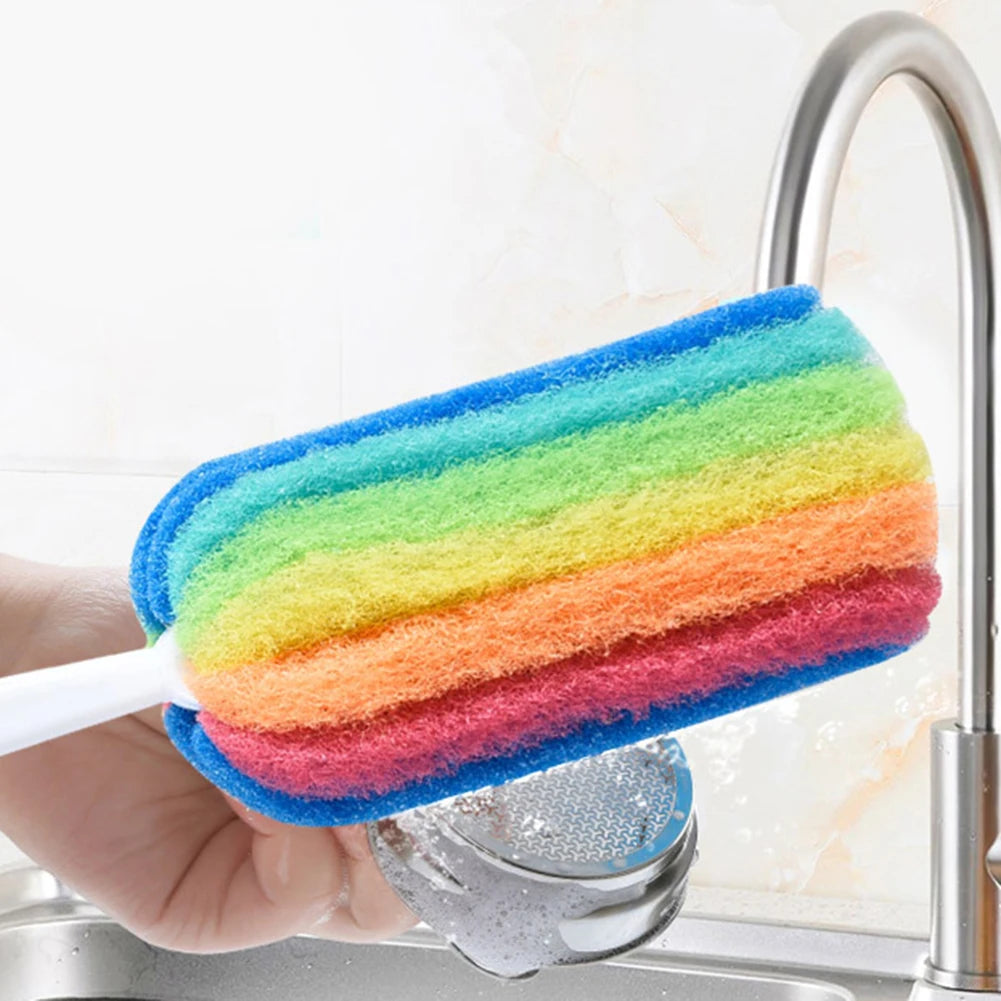 Detachable Water Bottle Cup Mug Glass Washing Sponge Cleaning Brush Scrubber With Handle Cleaning Utensils Brush Glass