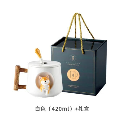 INS Shiba Inu Akita DOG 420ML COFFEE TEA MUGS CUP NORTH EUROPE STYLE FASHION DESIGN