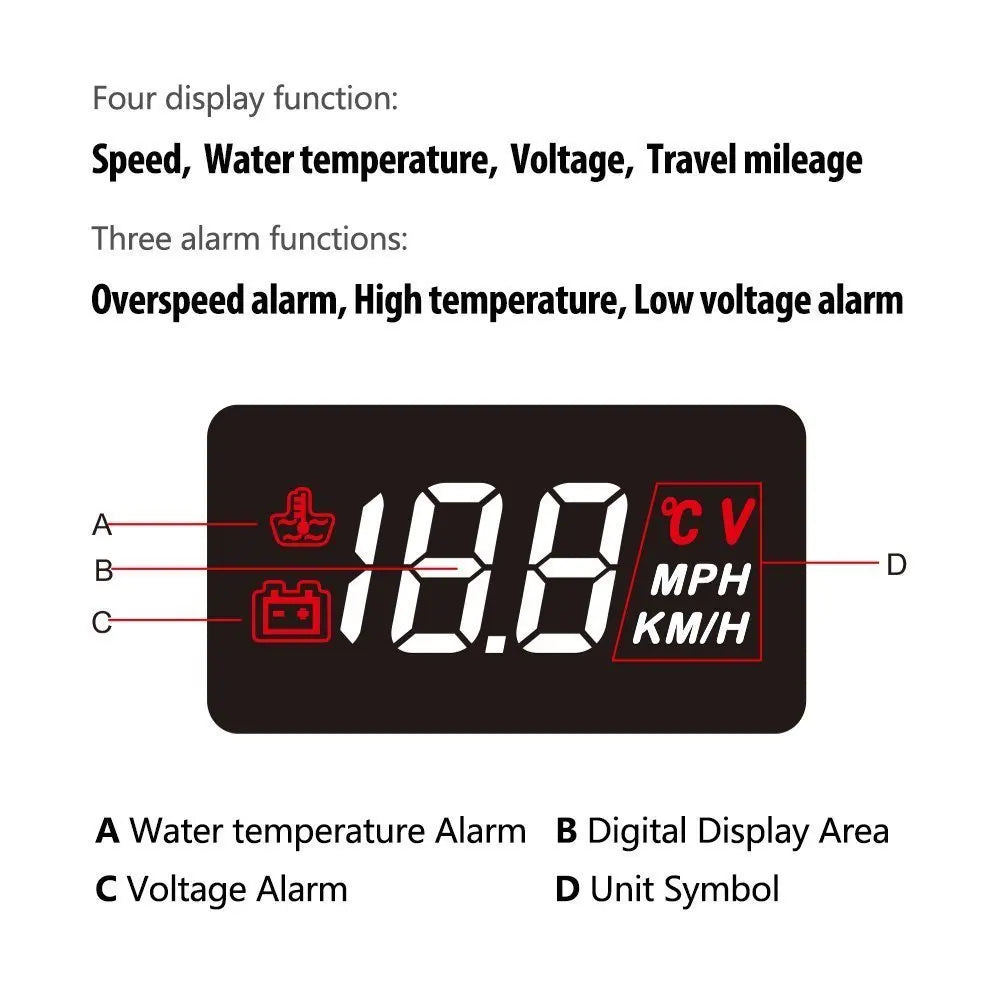 car Speed Projector windshield head up display A100 car gadgets Automobile obd2 HUD Rise Monitor OBD 2 Driving Computer