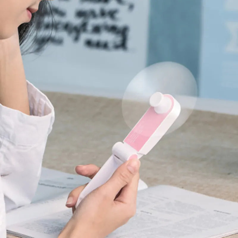 Usb Mini Fold Fan Electric Portable Hold Small Air Cooler Originality Charging Household Electrical Appliances Desktop Ventilado