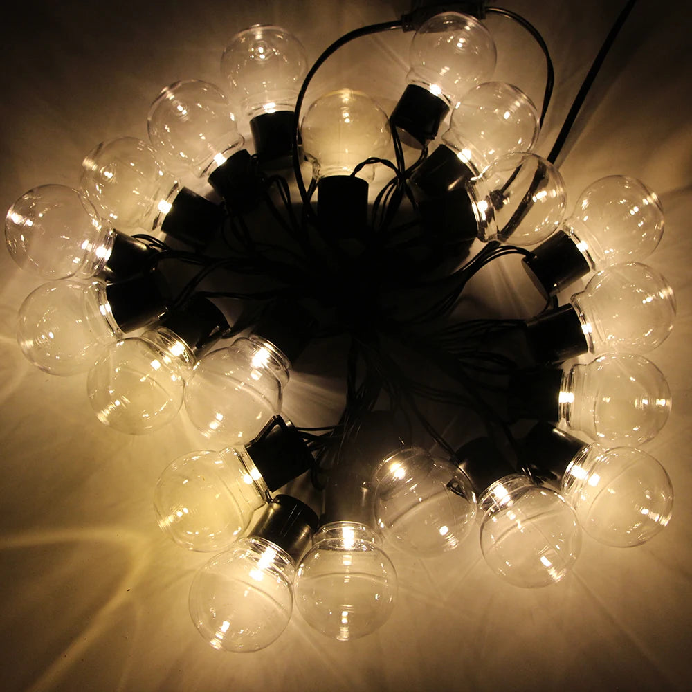 Festoon Led Globe Fairy String Lights Christmas Garland Street Bulb Outdoor For New Year Party Holiday Garden Decoration