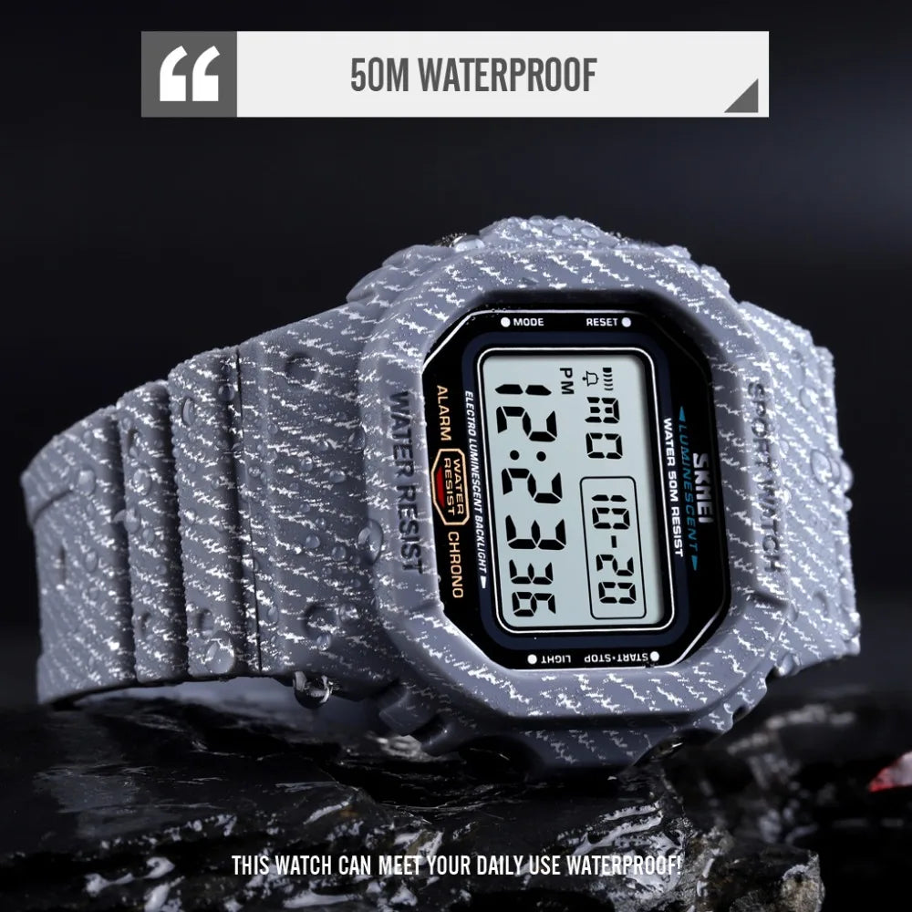 SKMEI Outdoor Sport Watch Men Digital Watch 5Bar Waterproof Alarm Clock Cowboy Military Fashion Watches relogio masculino 1471