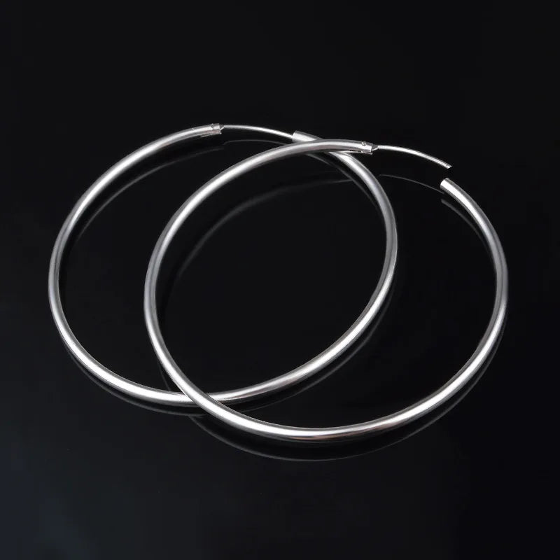 XIYANIKE Silver Color Fashion Wild Exaggerated Circle Earring For Women Sterling-silver-jewelry Oorbellen Brincos VES6507