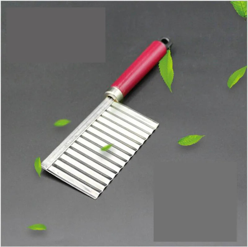 Stainless Steel Potato Chips Making Peeler Cutter Vegetable Kitchen Knives Fruit Tool Knife Accessories Wavy Cutter