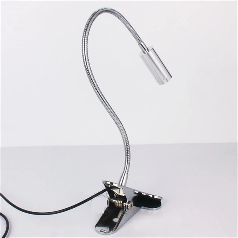 Free shipping LED desk lamp,clamp reading lamp, 30/40/50cm 3W Flexible led table light ,high brightness clip spot lamp TD-005