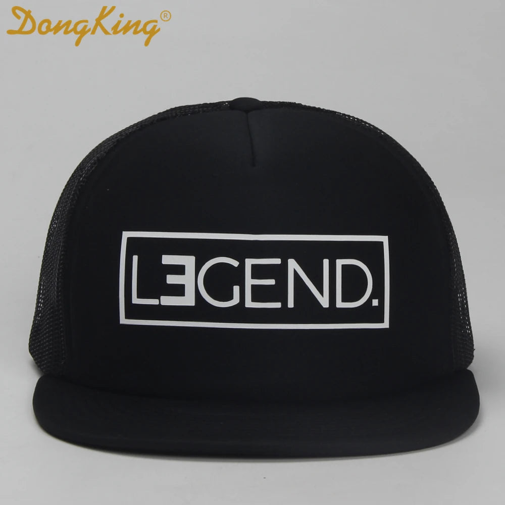 DongKing Trucker Hat LEGEND Hats LEGACY Print Cap Father Son Trucker Dad Gift Daughter Kids Child Baby Mesh Baseball Caps Gift