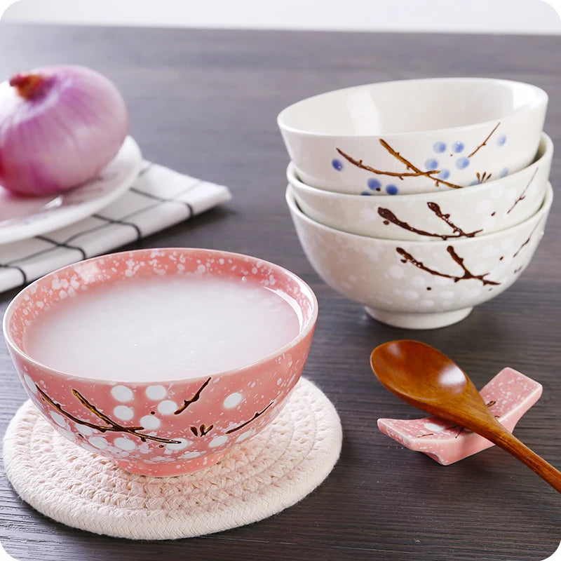 1pc Underglaze Japanese Style Ceramic Bowl Creative Home Child Rice Bowl
