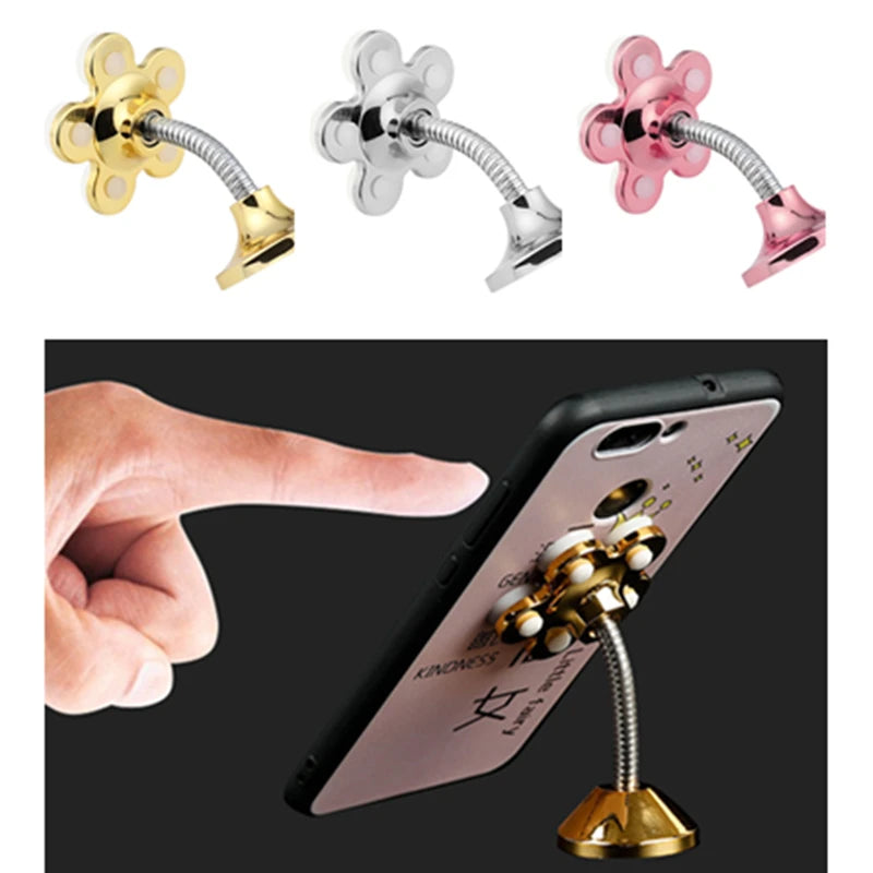 2021 New Stand for Cell Phone 360 degree Rotatable Flower Magic Suction Cup Mobile Phone Holder Car Bracket Mount Compatible