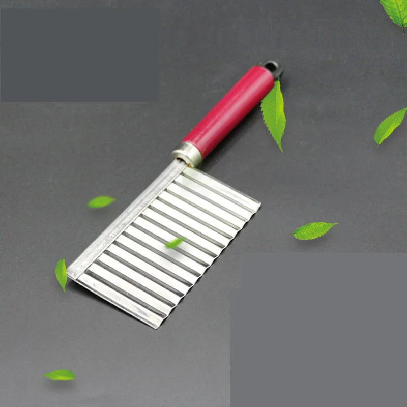 Stainless Steel Potato Chips Making Peeler Cutter Vegetable Kitchen Knives Fruit Tool Knife Accessories Wavy Cutter