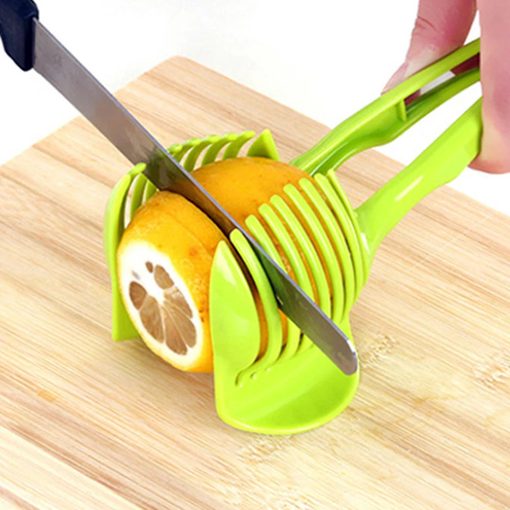 Handheld Tomato Onion Slicer Bread Clip Fruit Vegetable Cutting Lemon Shreadders Potato Apple Gadget Kitchen Accessories