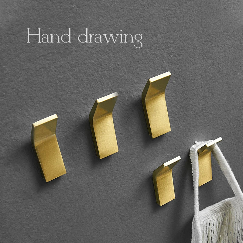 Bathroom Gold Black Robe Hook Wall Hook Towel Hook For Coat Hook Rustproof Hook Hanger Clothes Hangers For Kitchen Accessories