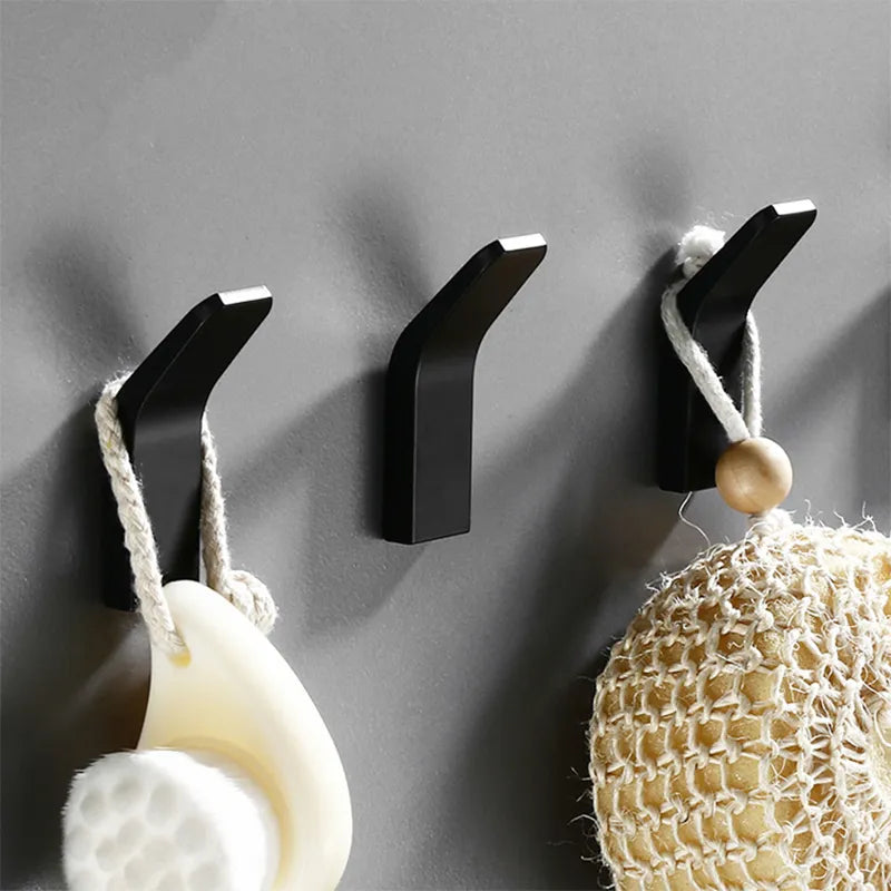 Bathroom Gold Black Robe Hook Wall Hook Towel Hook For Coat Hook Rustproof Hook Hanger Clothes Hangers For Kitchen Accessories