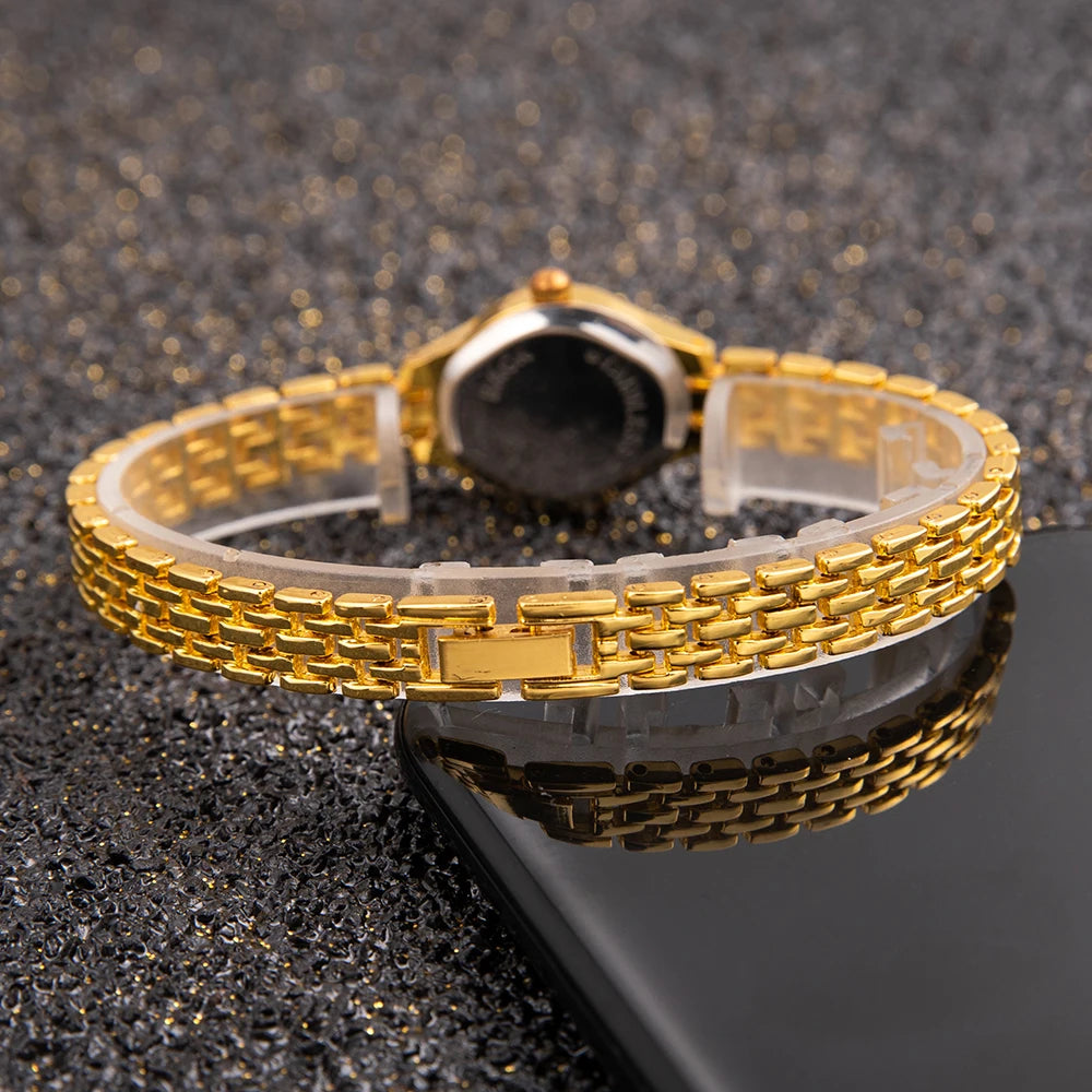 Women Bracelet Watch Mujer Golden Relojes Small Dial Quartz Leisure Popular Wristwatch Hour Female Ladies Elegant Relogio Clock