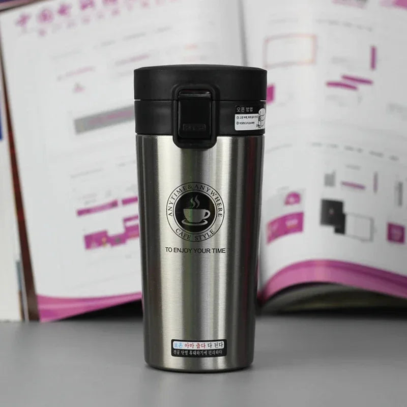 HOT Premium Travel Coffee Mug Stainless Steel Thermos Tumbler Cups Vacuum Flask thermo Water Bottle Tea Mug Thermocup