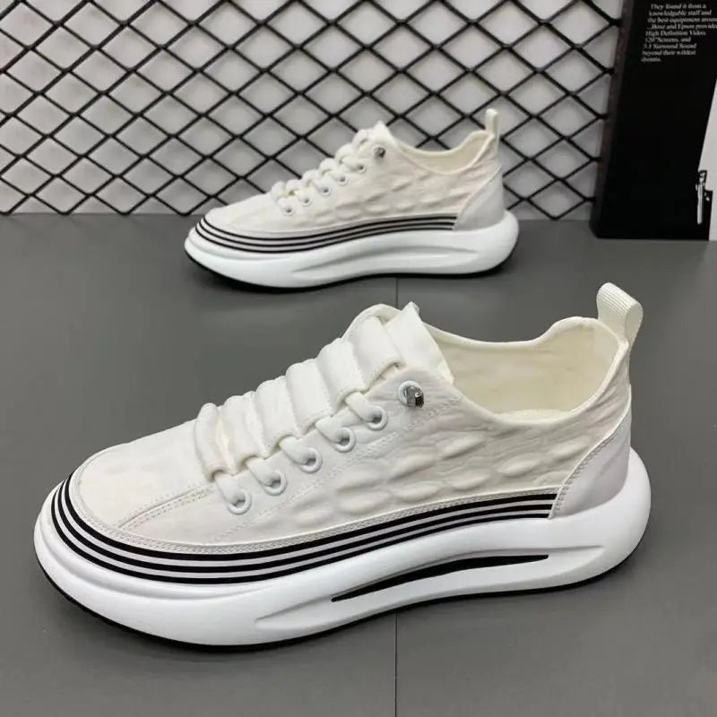 Casual Shoes Men Summer Fashion Breathable New Cloth Shoe Men's Comfortable Lightweight Daddy Shoes High Quality Male Sneakers