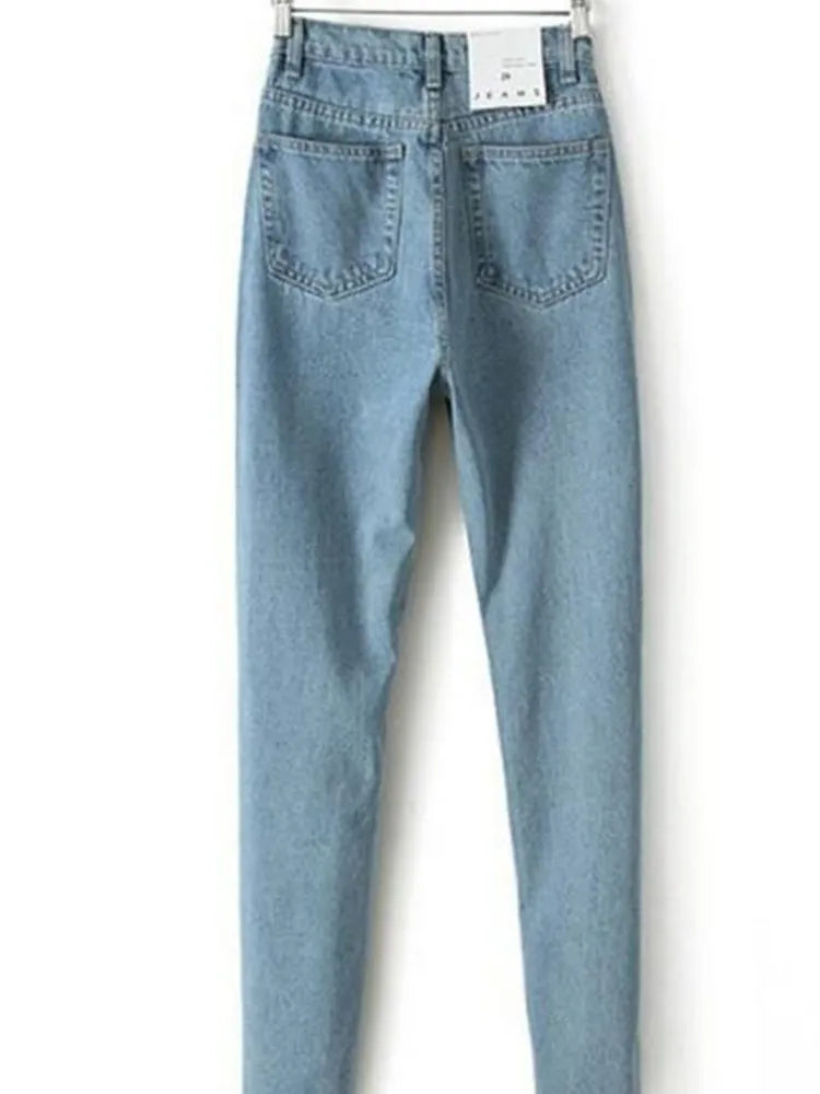 Denim jeans women Europe and the new Dongyu Zhou with retro waisted Jean Haren pants jeans