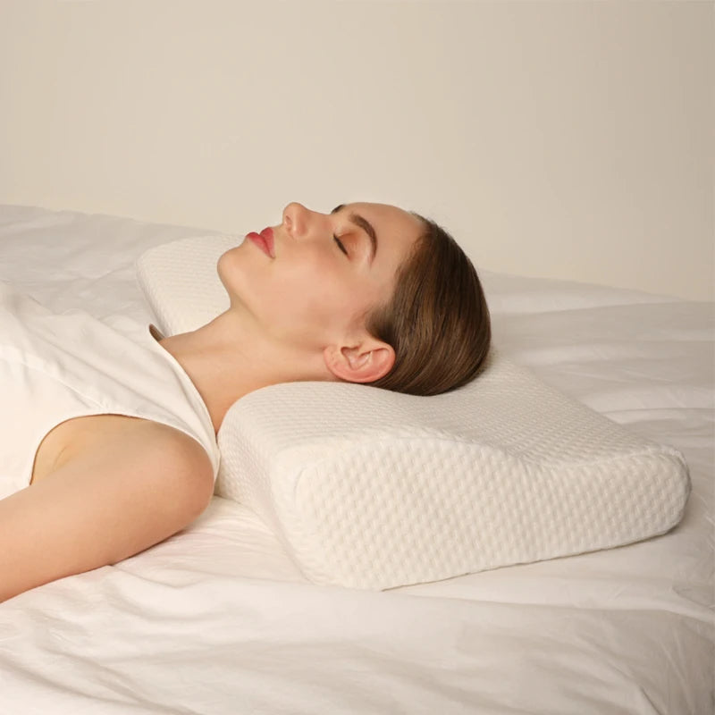 Cooling Gel Pillow for Sleeping Slow Rebound Cervical Contour Orthopedic Pillow Ergonomic Memory Foam Cervical Massage Pillow