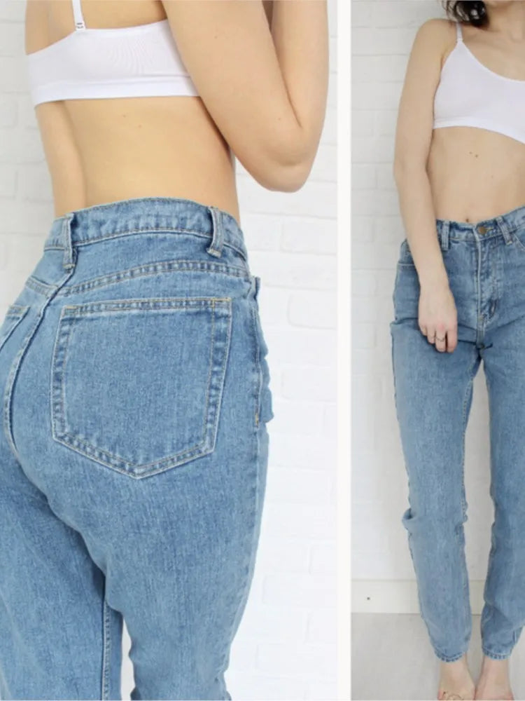 Denim jeans women Europe and the new Dongyu Zhou with retro waisted Jean Haren pants jeans