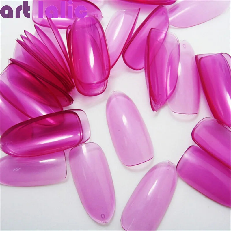 Oval Shape False Nails, Full Coverage Nail Tips for Acrylic UV Gel, Nail Art Manicures, 500Pcs