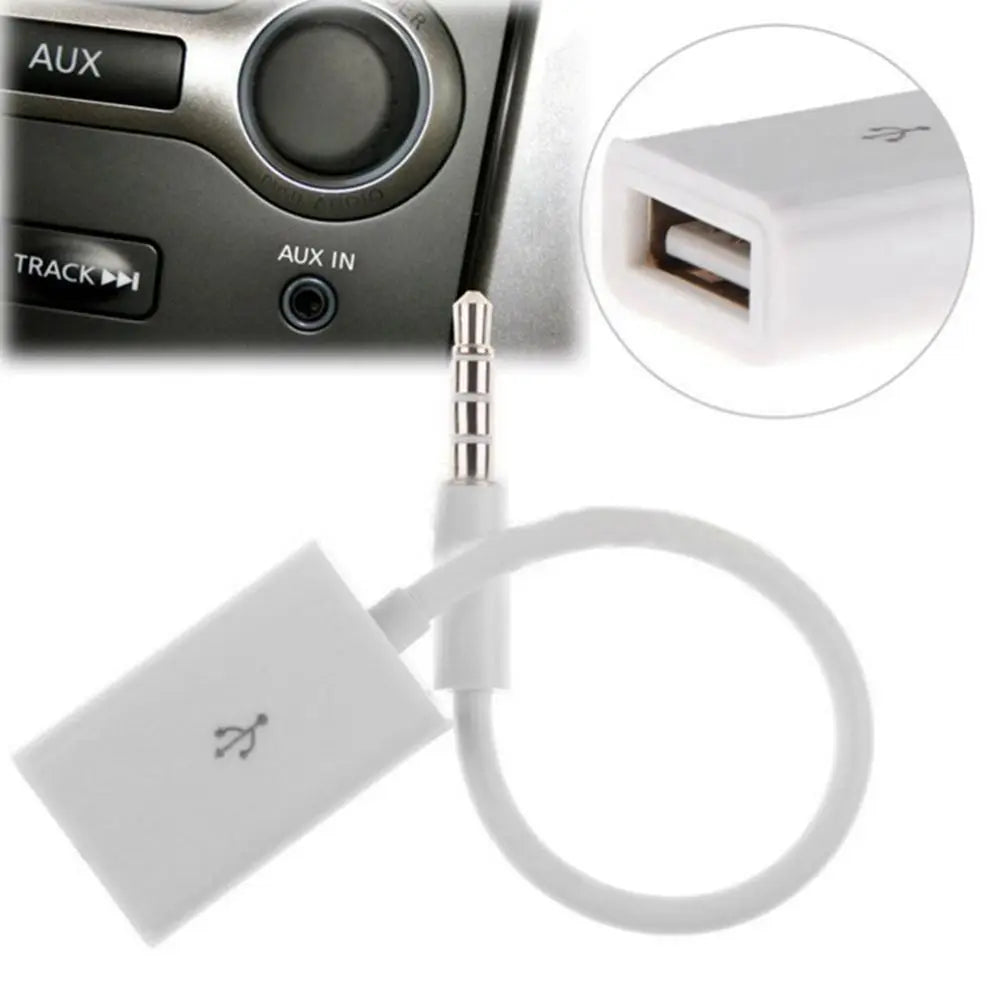 Jack 3,5 AUX Audio Stecker Zu USB 2,0 Konverter Aux Kabel Für Auto MP3 Lautsprecher U Disk USB flash stick Zubehör 3,5mm