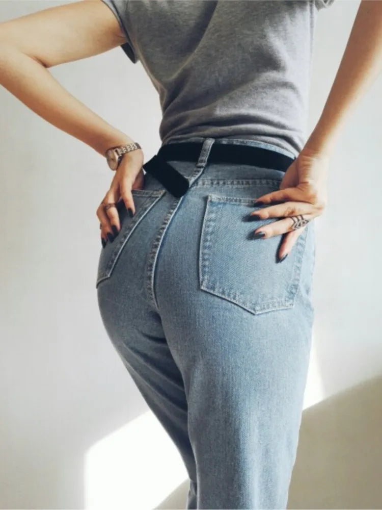 Denim jeans women Europe and the new Dongyu Zhou with retro waisted Jean Haren pants jeans