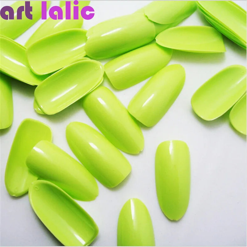 Oval Shape False Nails, Full Coverage Nail Tips for Acrylic UV Gel, Nail Art Manicures, 500Pcs