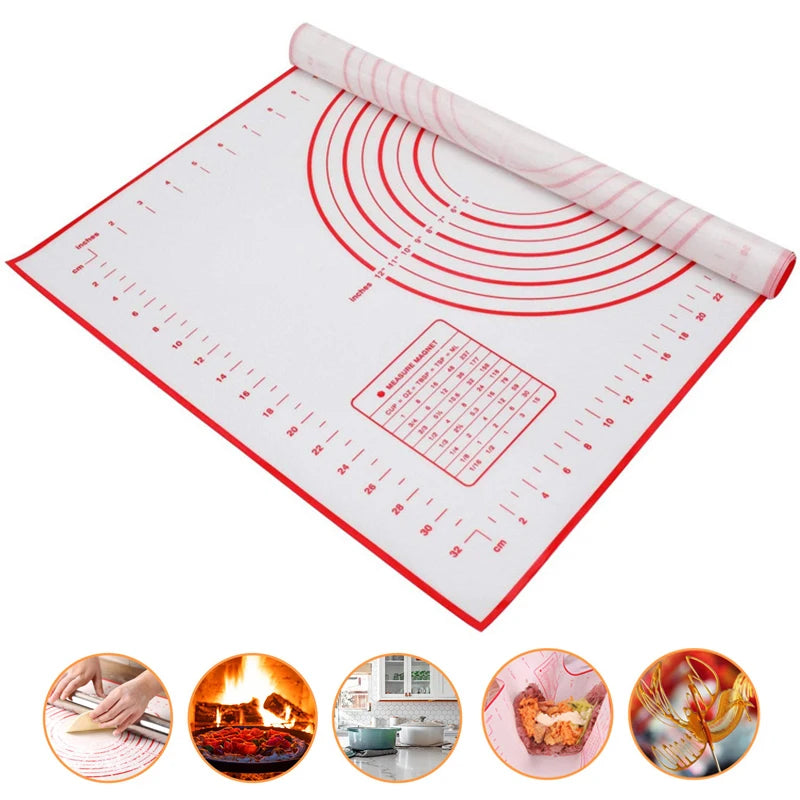 Silicone Baking Mat Non-Stick Baking Sheet Rolling Kneading Dough Mat Cookie Macaron Maker Pastry Cooking Tools Kitchen Gadgets
