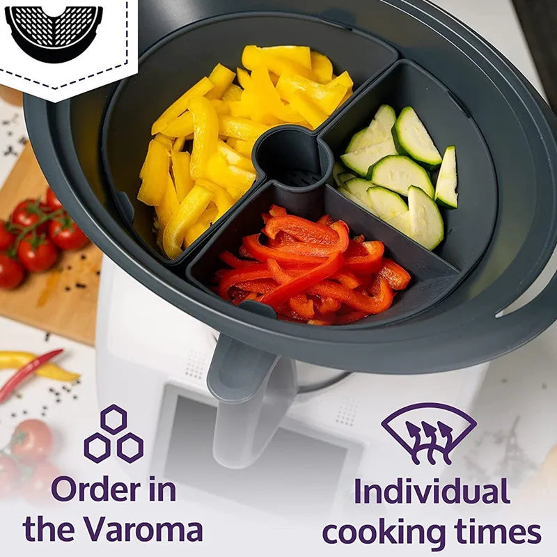 Cooking Chamber Divider Tray Pan Non Stick Food Grade Silicone 304 Stainless Steel for Vorwerk Thermomix TM5 TM6 TM31