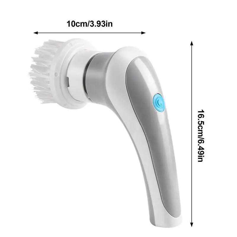 Electric Spinning Brush IPX7 Waterproof Cordless Handheld Spin Brush For Bathtub With 3 Brush Heads Multi-function Quiet Scrub