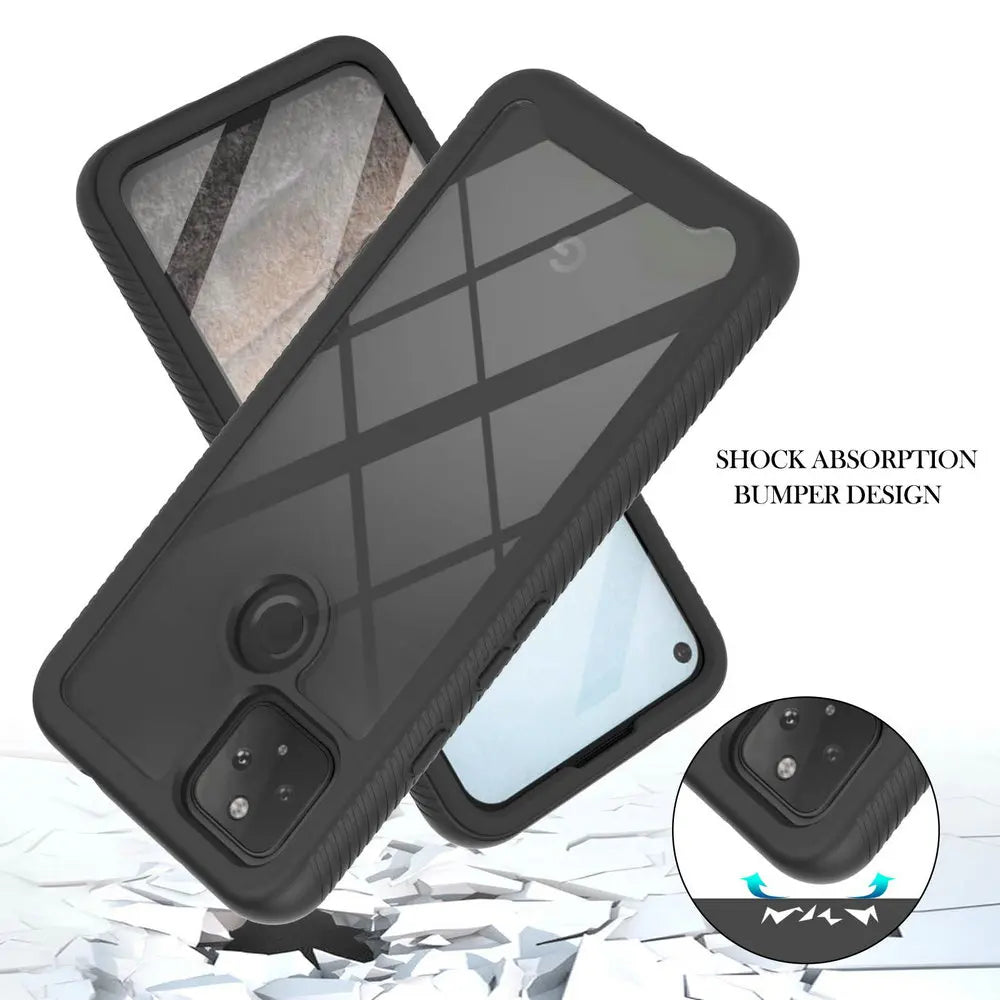 Pixel 7 Pro 8 6A Shockproof Case Front Screen Film Crystal Back Capa for Google Pixel 8 A Pixel7 7Pro 7A 360 Protect Phone Cover