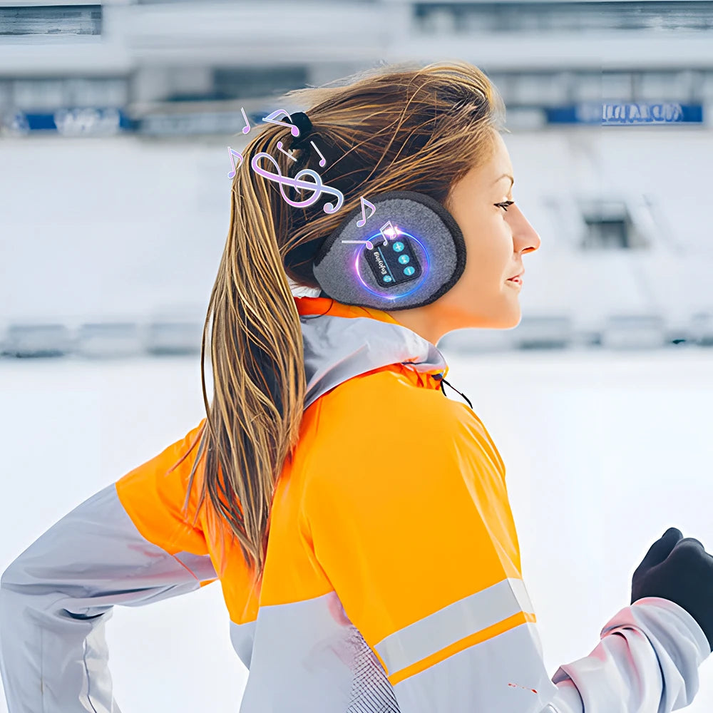 Wireless Headband Headphones Muffs, Earphone Warmer Earmuffs, Bluetooth Ear Warmer Music Men's Women Winter Thick Casual Cap
