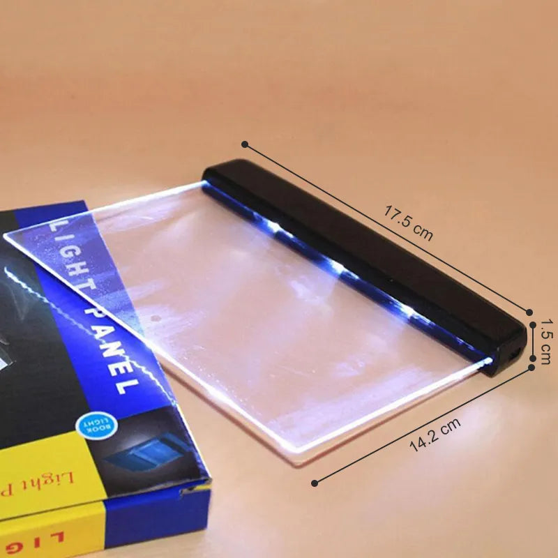 Led Flat Night Vision Reading Light Tablet Book Light Eye Protection Student Night Reading Lamp Flat Plate Car Travel Panel LED