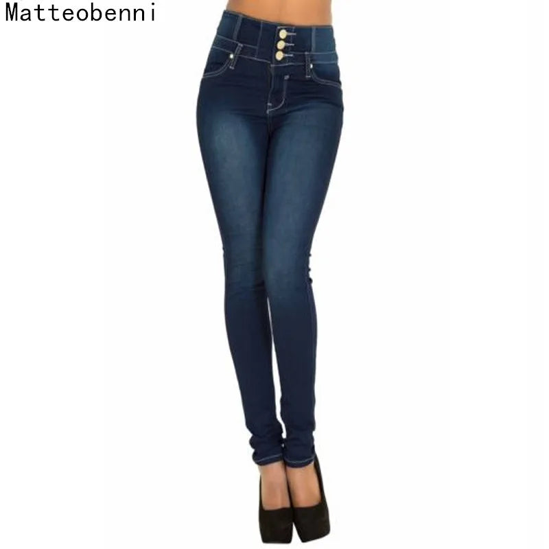 Women Black Jeans Push Up Pencil Denim Pants Ladies Vintage High Waist Casual Stretch Skinny Mom Jean Slim Femme