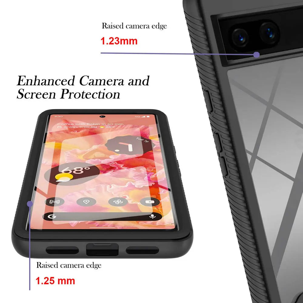 Pixel 7 Pro 8 6A Shockproof Case Front Screen Film Crystal Back Capa for Google Pixel 8 A Pixel7 7Pro 7A 360 Protect Phone Cover