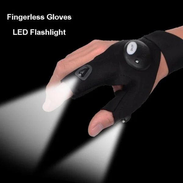 Fingerless Glove LED Flashlight Waterproof Torch Fishing Camping Hiking Survival Rescue Multi Light Tool Outdoor Tool