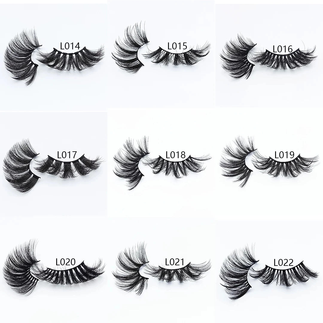5/8 Pairs 3D Mink Lashes 25mm Dramatic Volume Eyelashes Mink Natural Long Silk Eyelashes Beauty Makeup Eyelash Extension Tool