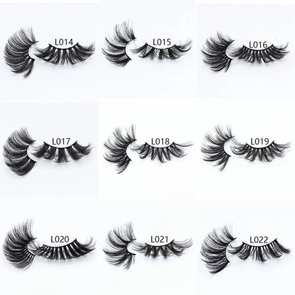 5/8 Pairs 3D Mink Lashes 25mm Dramatic Volume Eyelashes Mink Natural Long Silk Eyelashes Beauty Makeup Eyelash Extension Tool