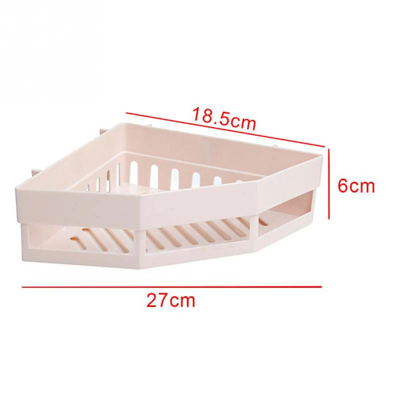 Bathroom Kitchen Corner Frame Shower Shelf Shampoo Punch Free Storage Rack Holder With Suction Cup Bathroom Accessories Gadgets