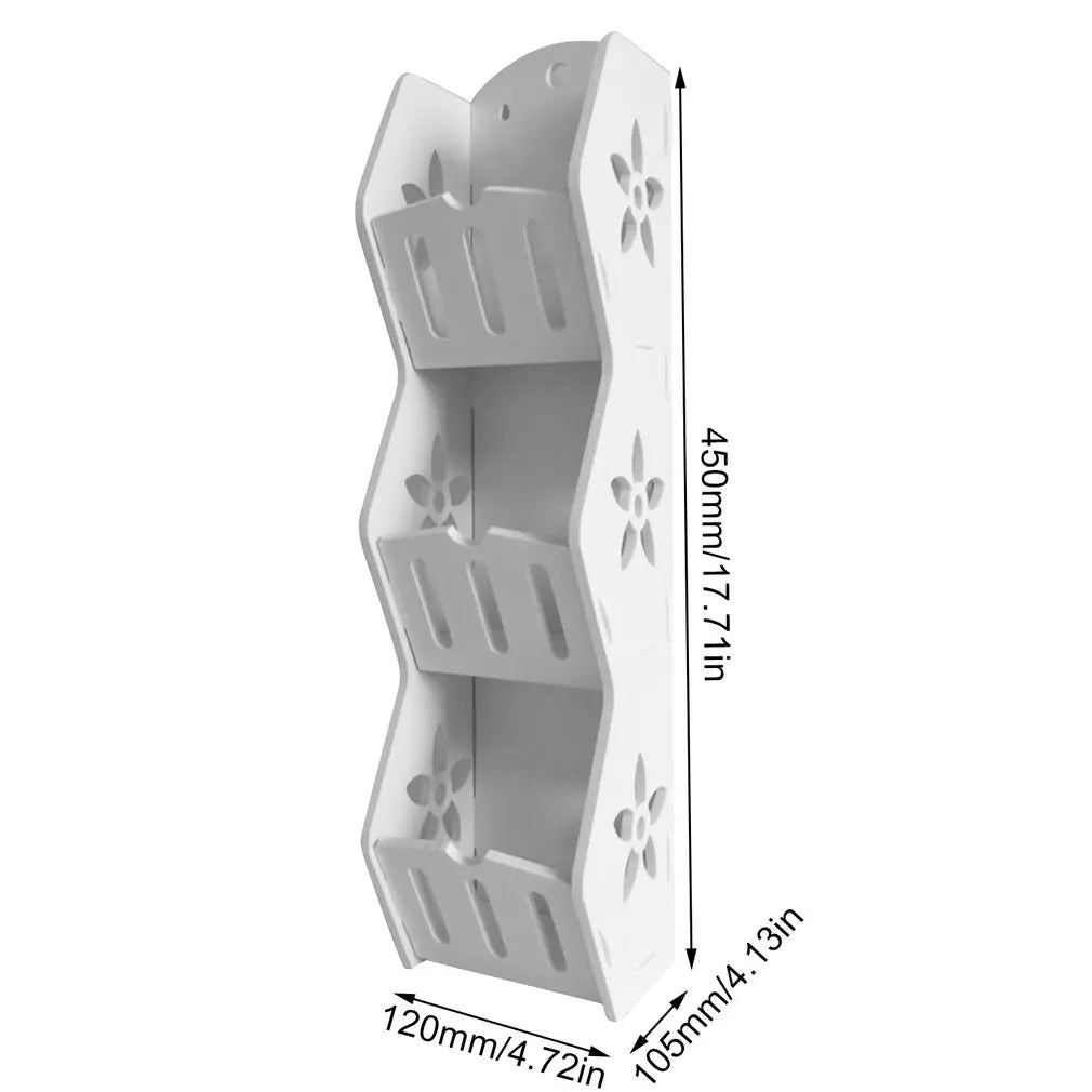 3 Layers Organizer Wall-mounted Shelf Bathroom Cosmetic Shampoo Holder Storage Kitchen Rack Groceries Basket Home Accessories