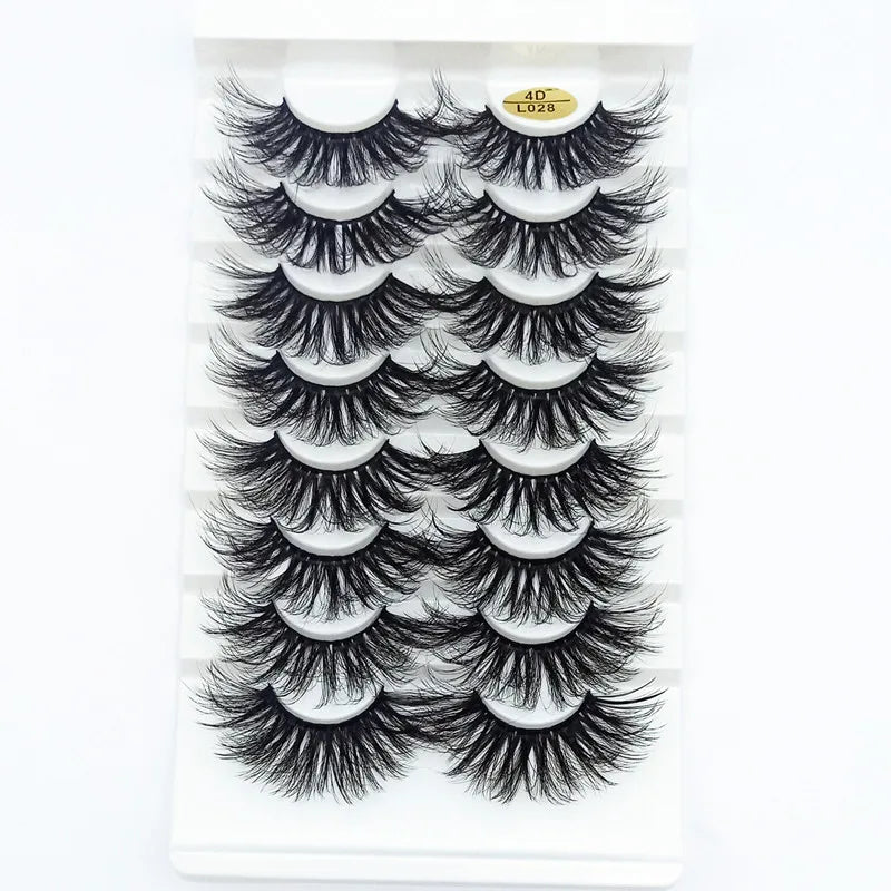 5/8 Pairs 3D Mink Lashes 25mm Dramatic Volume Eyelashes Mink Natural Long Silk Eyelashes Beauty Makeup Eyelash Extension Tool