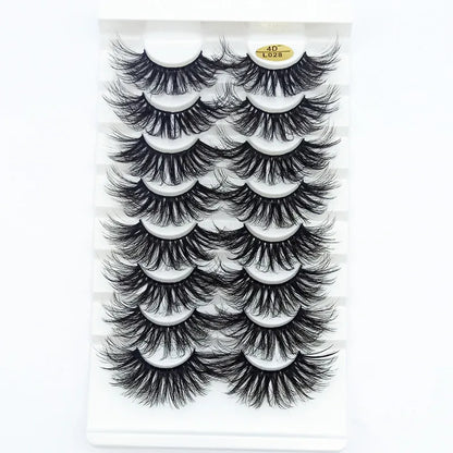 5/8 Pairs 3D Mink Lashes 25mm Dramatic Volume Eyelashes Mink Natural Long Silk Eyelashes Beauty Makeup Eyelash Extension Tool