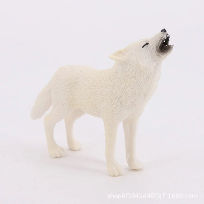 Simulation Solid Wild Forest Animal Model Green Wolf Big Bad Wolf White Wolf Figure Toy Educational Cognitive Toy Children Gifts