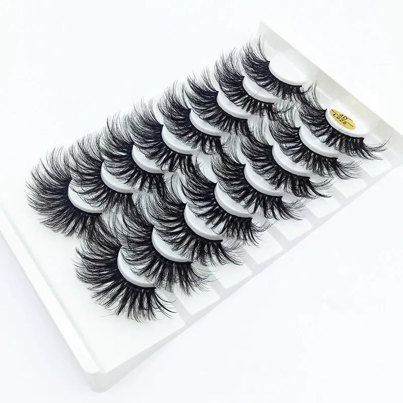 5/8 Pairs 3D Mink Lashes 25mm Dramatic Volume Eyelashes Mink Natural Long Silk Eyelashes Beauty Makeup Eyelash Extension Tool