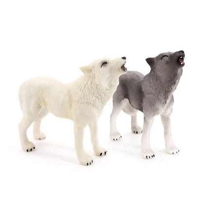 Simulation Solid Wild Forest Animal Model Green Wolf Big Bad Wolf White Wolf Figure Toy Educational Cognitive Toy Children Gifts