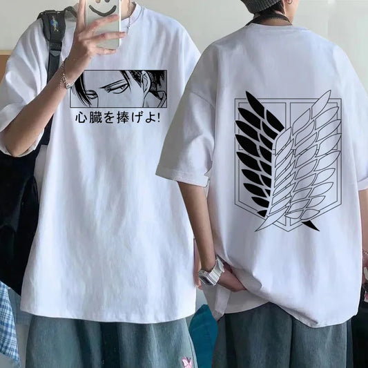 Anime Eyes Clothe Men T-shirt Funny Attack on Titan Unisex T Shirt Short Sleeve Harajuku Tees Clothes