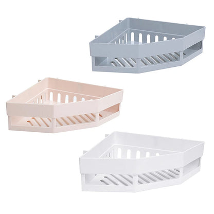 Bathroom Kitchen Corner Frame Shower Shelf Shampoo Punch Free Storage Rack Holder With Suction Cup Bathroom Accessories Gadgets